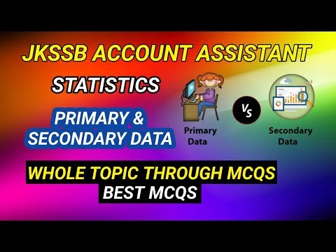 Primary and Secondary Data MCQs | JKSSB FAA | Statistics