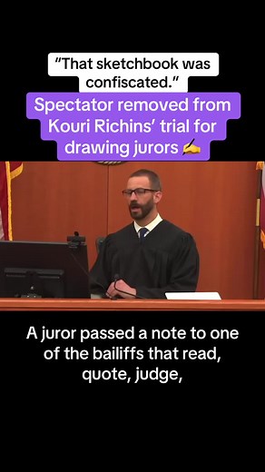 A spectator was removed from the courtroom in Kouri Richins’ murder trial in Utah on Thursday after a juror complained the person was drawing jurors on a sketch pad. Judge Richard Mrazik and the attorneys dealt with the issue privately, then at the end of the day Mrazik stated what happened so it will be in the trial record. The juror’s note said, “Judge, Are there members of the audience in the courtroom that are sketching members of the jury? Is that allowed without consent? It is distracting