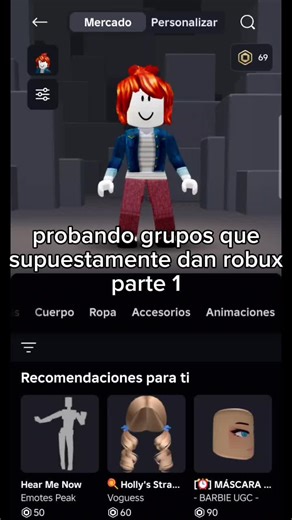 Probando Grupos de Roblox que Dan Robux - Parte Uno