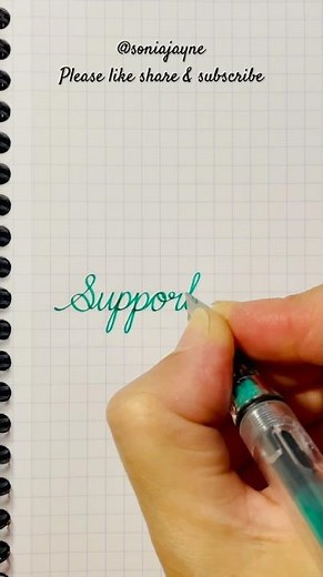 How to Write Support in Cursive | Cursive Handwriting Tutorial