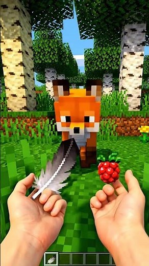 Realistic Minecraft: You Try to Befriend a Fox 🦊