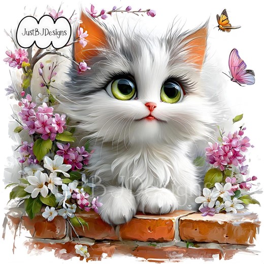15 Cute Cat JPG Clipart - High Resolution - Digital Download - Etsy