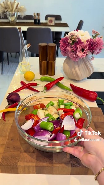 Saftige Hähnchen Gemüsespieße aus dem Ofen selbst gemacht