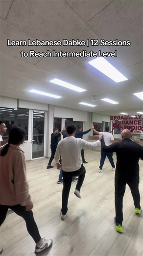 Learn Lebanese Dabke | 12 Sessions to Reach Intermediate Level Our Dabke program is designed as a complete 12-session journey that takes you from beginner to intermediate level with a clear, structured method. You start by learning all the essential Dabke steps step by step, focusing on rhythm, counting, posture, and control. The course covers Shmelieh Dabke (Dal3ona) and Bedewe Dabke, including the transition into jumping and performance-level movements. Along the way, you are also introduced t