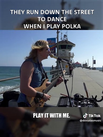 Dutch Sisters Dance to Polka Music in the Streets