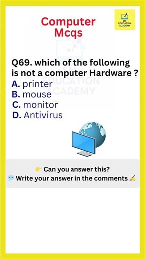 computer mcq challenge part 69 #mcqs #education #educationalvideo #learncomputers #computer