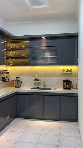 216K views · 1.8K reactions | Kitchen set minimalis modern. | Kitchen Set Interiors Barokah | Facebook