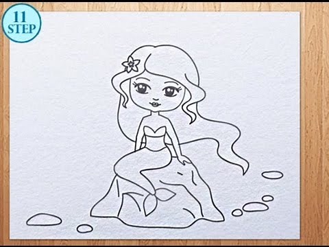 How to draw a mermaid
