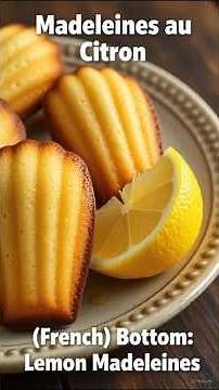 Madeleines au Citron 🍋🍪 | Lemon Madeleines | Classic French Recipe #frenchfood #frenchrecipes
