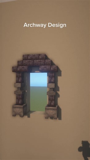 Archway Design minecraft #minecrafttutorial #minecraftbuilding #minecraftdesigns #foryou #fyp