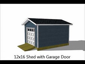 12x16 Shed Plans - Professional Shed Designs - Easy Instructions