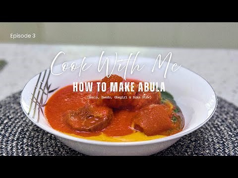 COOK WITH ME | How to make Abula (Amala, Ewedu and Gbegiri) from scratch | The Kitchen Muse