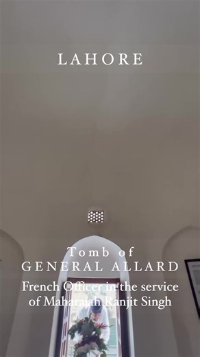 Laying flowers at the tomb of the French General Jean Francois Allard in Lahore Saint Tropez born General Allard served in Napoleon’s Army before he sailed for Punjab in 1820, and entered the service of Maharaja Ranjit Singh at Lahore Allard was commissioned to raise a corps of dragoons and lancers. On completion of this task, Allard was awarded the rank of General, and became the leader of the European officer corps in the Maharaja’s service. While serving under Maharaja Ranjit Singh, he fell i