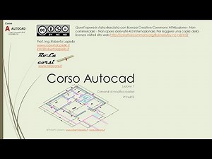 Corso Autocad - Lezione 7B - Comandi di modifica