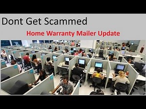 Home Warranty Mailer Scam Update