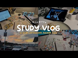 Productive Weekend Study Vlog | 16 hours, Korean study planner, Forest, uni food