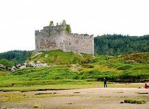 Castle Tioram is a dangerous ruin on Loch Moidart.