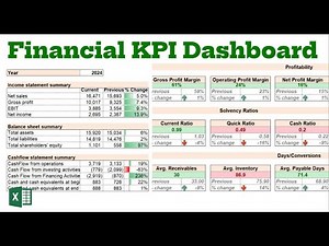 Financial KPI Dashboard | Profitability, Ratios & Cash Flow Analysis(Free template)