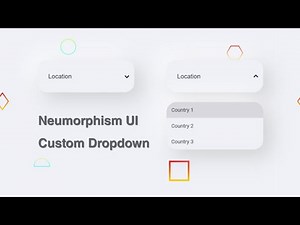 Neumorphism UI Custom Dropdown | HTML, CSS & JavaScript