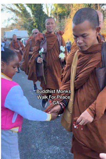 They walked 2,300 kilometers for one simple goal peace#monk #monks #walkforpeace #buddhistmonk #walkforpeace2025