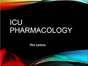 ICU pharmacology
