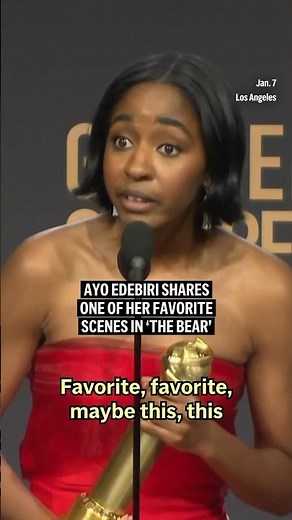 Ayo Edebiri wins her first Golden Globe for “The Bear”