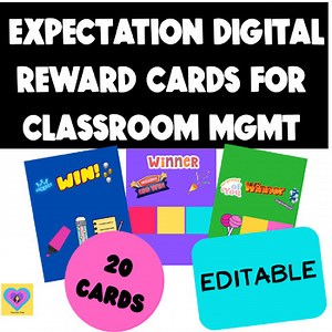 FREE Digital Expectations Scratch off Card templates Classroom Behavior
