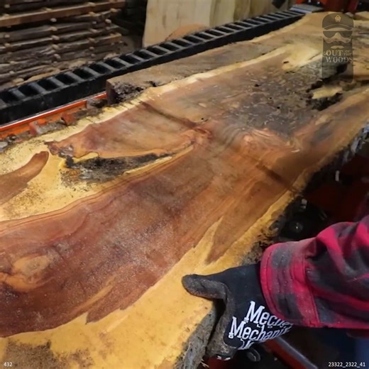 22K views · 162 reactions | Turning a GIANT Log Into Beautiful Lumber | Out of the Woods Forestry | Facebook