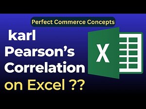 How to Calculate Correlation in Excel #businessstatistics #perfectcommerceconcepts