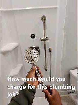 Installing a slide bar shower trim #plumbing #slideshow #showerheads #bathroom