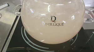 4K views · 23 reactions | The first test of our new High Reflux Glass Distilling Kit. A simple 16% Sugar Wash distilled on an induction plate with medium water flow. 87% starting ABV, ended at 76% ABV. Average run strength of 83%. Not bad considering we did not play with the water flow, and did not have fine control on the heat addition. Next test will be on Gas, to see how high we can take it. | Distillique - "All things distilling" | Facebook