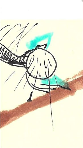 A blue jay- 12 frame animation on post-its! #animation