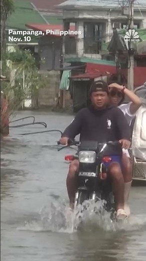 Drone video shows flooding in Philippines