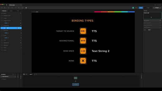 数据绑定 - 如何在 Rive 中使用每种类型