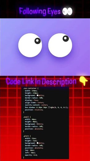 These Eyes Follow You 😱 👀 | HTML & CSS #shorts