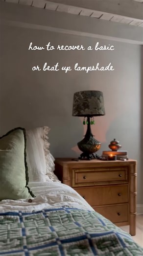 Recover an old or basic lampshade with me! Supplies: •an old, plain, ...