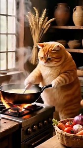 cat and cow doing work