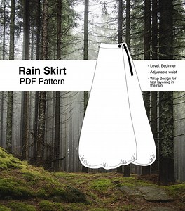 Rain Skirt PDF Pattern: Ultralight Waterproof Hiking & Backpacking Rain Wrap for Women   Unisex - Etsy