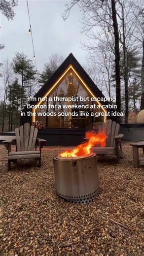 I can’t prescribe anything… but I can suggest this 😏 A weekend at the A-Frame with quiet woods, sauna sessions, hot tub nights and zero city noise 🌲 April is open at the A-Frame with plenty of weekends to choose from if you’re ready for a reset 🧡 📍South Berwick, Maine | 75 mins from Boston 📷 @maddiebrandon #romanticgetaway #cabinvibes #visitmaine