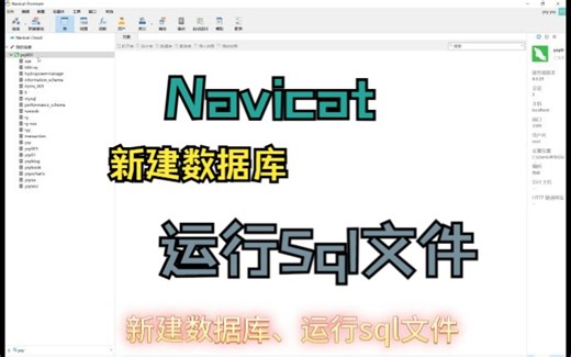 Navicat Premium新建数据库运行sql文件