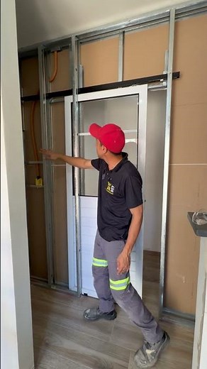 Explanation of how to install a sliding door #diy