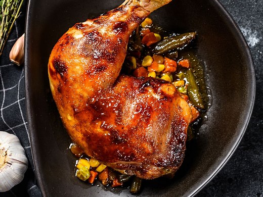 Cuisse de dinde marinée au four