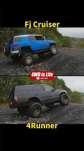 Fj cruiser vs 4Runner Offroad suspension flex comparison #fjcruiser #4runner #toyota #offroad