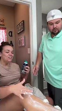 shaving cream prank on her husband 😂 #helpmemakethismakesense ##pranks