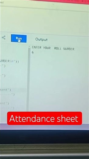 attendance sheet in python using repetitive statement while loop #windows
