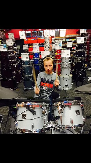 Flashback with @keegan_b22 -- one of our many trips to Guitar Center (somehow we never got kicked out 😉) | Jen Allen