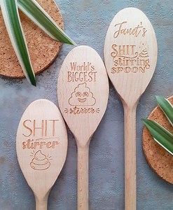 Shit Stirrer Engraved Funny Personalised Spoon, Joke, Rude World's Biggest Stirrer Gift Office Gossip Novelty Present, Poo Spoon - Etsy