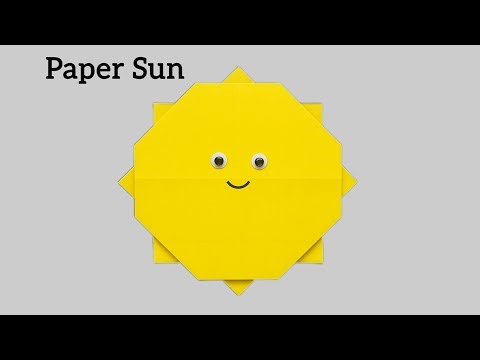 Easy Origami Paper Sun | How to Make Paper Sun DIY | kids Craft