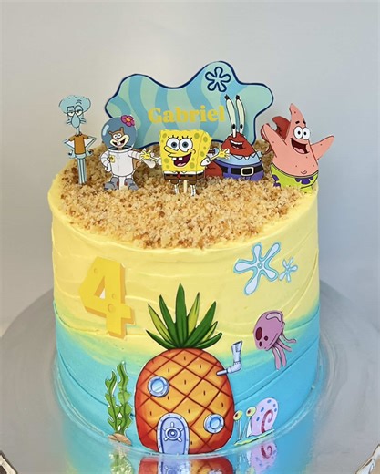 Bikini Bottom Party Cake Decor Ideas