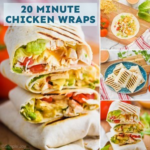 65K views · 646 reactions | These Chicken Wraps make for SUCH a fast easy dinner, and are so delicious! https://www.simplejoy.com/chicken-wrap/ | Simple Joy | Facebook